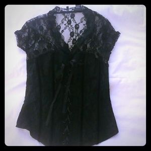 Black lace top